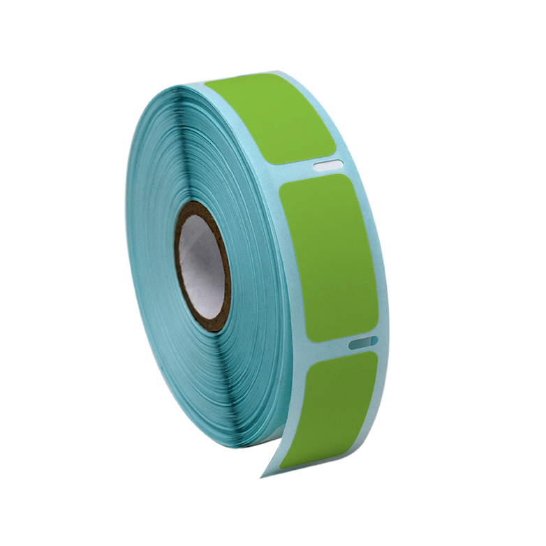 Globe Scientific Label Roll, Cryo, Direct Thermal, 38x19mm, for Large Vials and Tubes, Green Image